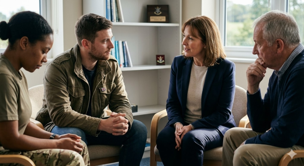 Combat trauma and PTSD therapy for veterans in Basingstoke